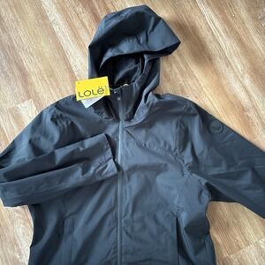 Lole NWT Black Beauty Element Rain Jacket‎ Women's Large